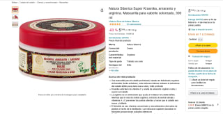 Mascarilla Natura Siberica Super Krasnika amaranto y arginina para cabello coloreado 300ml por 5,16€