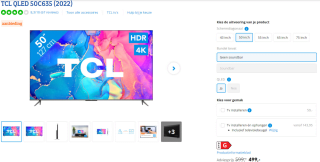 TCL QLED 4K TV 50C636 (2022) voor €499 bij Coolblue