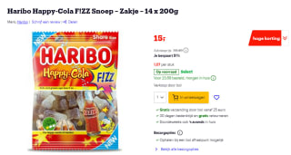 Haribo Happy-Cola F!ZZ Snoep 14 x 200g voor €15 bij Bol