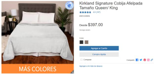Cobija Kirkland Signature Afelpada Queen/King por $397 en Costco