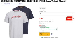 5-Pack Jack & Jones JJERIK Tee Crew Neck shirts voor €24 bij Bol