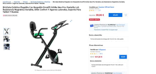 Bicicleta Estática Plegable Con Respaldo Drumfit X-bike Neo Pro. Pantalla Lcd marca Cecotec, por 99,90€