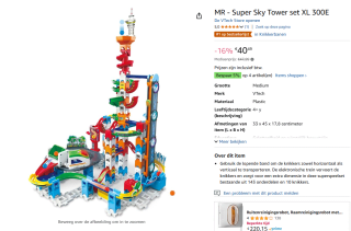 VTech Marble Rush Super Sky Tower Set XL300E Knikkerbaan voor €40,49 bij Amazon.