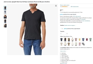 Error de precio pack de 60 camisetas Jack and jones tan solo 17,01€