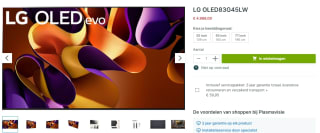 LG OLED83G45LW 83" TV voor €4998 via Plasmavisie