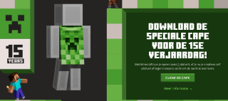 Gratis creeper cape voor Minecraft