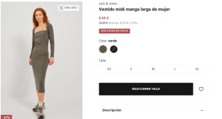 Vestido midi manga larga de mujer Jack & Jones por 7.99€