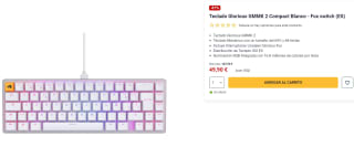 Teclado Glorious GMMK 2 Compact Blanco - Fox switch por 49,90€