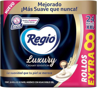 Papel Regio Luxury Creamy Sensación 24 Rollos por $117 en Amazon