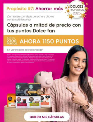 Cápsulas a mitad de precio en Dolce Gusto con Puntos