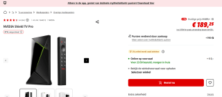 Nvidia Shield TV Pro Mediastreamer voor €189,25 bij de Mediamarkt
