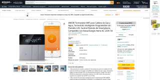 Termostato WiFi AWOW por 19,50€