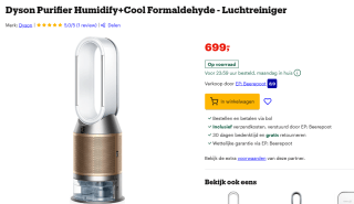 DYSON Purifier Humidify + Cool Formaldehyde voor €699 bij Bol