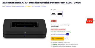 Bluesound NODE N130 zwart muziekstreamer voor €599 bij Bol.com