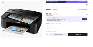 Impresora multifunción inalámbrica Canon PIXMA TS3350 por 35.65€ (Cuenta Nueva 23.65€)