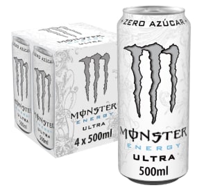 Pack x4 MONSTER ENERGY Ultra White 500ml por 4.74€