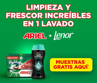 2 Muestras Gratis de Ariel + Lenor Unstoppables
