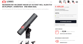 Neumann KM184 microfoon voor €499 bij Lobbesproaudio
