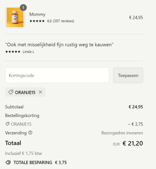 Yummygums kortingscode voor 15% korting op je bestelling