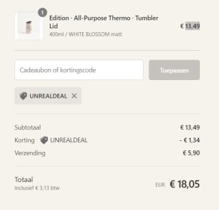 Waterdrop Thermosfles 400ml in diverse kleuren voor €13,49 dmv code bij Waterdrop
