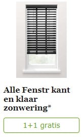 1+1 gratis op alle Fenstr kant en klaar raamdecoratie bij Leen Bakker