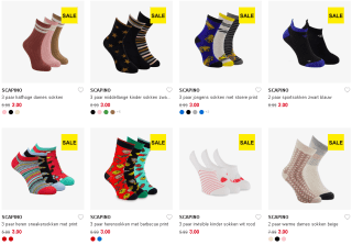 Multipacks sokken voor €3 bij Scapino
