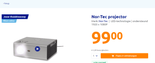 Nor-Tec projector/beamer voor €99 bij de Action