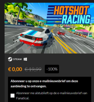 Hotshot Racing gratis bij Fanatical