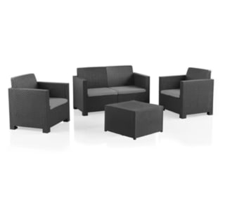 Set de jardín 2 sillones un sofá y una mesa por solo 189€