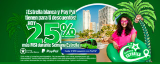25% descuento en viajes nacionales en Estrella blanca