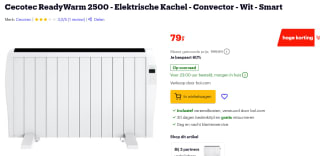 Digitale verwarming Cecotec ReadyWarm 2500 voor €79 bij Bol.com