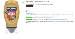 5 Botes de Hellmann'S Salsa Burger, 250ml por 5.36€