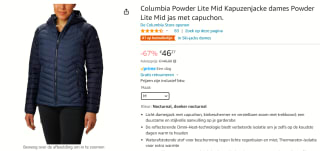 Columbia Powder Lite dames jack voor €46,27 bij Amazon