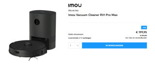 Imou RV1 Pro Max robotstofzuiger voor €199,95 bij Tink