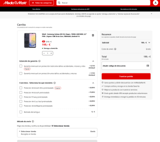 Móvil Samsung Galaxy A25 5G 128GB 6GB RAM 6.5" FHD+ Exynos 1280 Octa-Core 5000mAh Android 14 por 199€