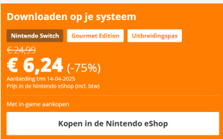 Overcooked 2 voor €6,24 in de Nintendo eShop