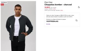 Chaqueta Bomber para Hombre Pier One por 15.01€