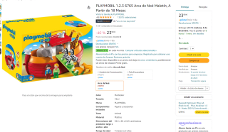Sert Playmobil 1.2.3 Arca de Noé Maletín por 23,99€