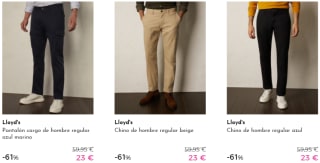 LLOYD'S - Pantalones hombre hasta 23€