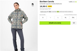 Softshell con Capucha para Mujer Boriken Carola por 19.99€