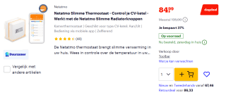 Tot 35% korting op smart thermostaten en radiatorknoppen