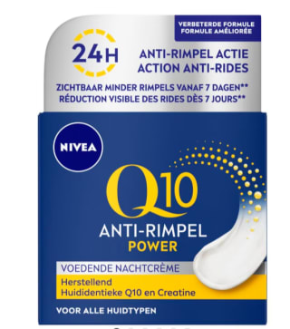 Nivea nachtcrème Q10 100% terugbetaald bij Kruidvat via cashback