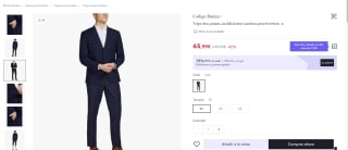 Traje dos piezas marca Jack&Jones por 50,99€