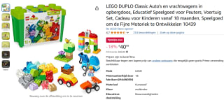 LEGO Duplo Classic auto's en vrachtwagens in opbergdoos (10439) voor €40,99 bij Amazon