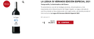 6 Botellas de La Legua 50 Veranos Edición Especial 2021 por 34€