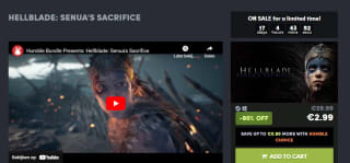 Hellblade: Senua's Sacrifice voor €2,99 via Humblebundle