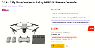 DJI Air 3 Fly More Combo + Remote Controller voor €1.125 bij Bol.com