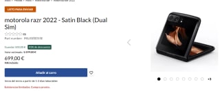 Motorola razr 2022 Satin Black 8/256G por 699€