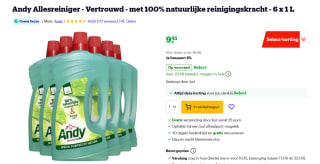6 x Andy allesreiniger voor €9,41 bij Bol