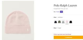 Polo Ralph Lauren Wollen kindermuts voor €16,50 bij de Bijenkorf